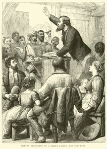 Moffat prêchant à une famille de Boers et à leurs serviteurs - English School