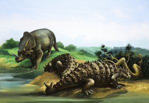 Monoclonius et Scolosaurus - English School