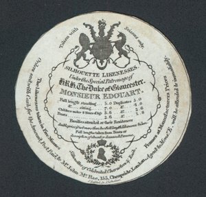 Monsieur Edouart, Silhouettes, carte de visite - English School