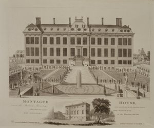 Montague House, maintenant le British Museum, 1813 - English School