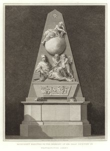 Monument érigé à la mémoire de Sir Isaac Newton à l