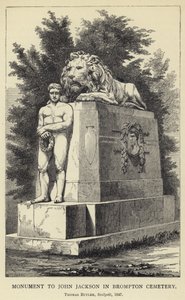 Monument à John Jackson au cimetière de Brompton, Thomas Butler, Sculpsit, 1847