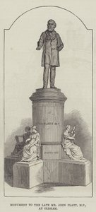 Monument au feu M. John Platt, MP, à Oldham (gravure) - English School