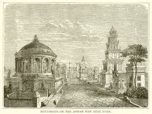 Monuments sur la voie Appienne près de Rome - English School