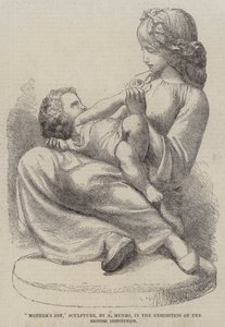 "La joie de la mère," sculpture, par A Munro, dans l