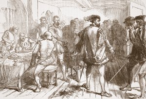 La bande de Mouchares attaquant les protestants à l
