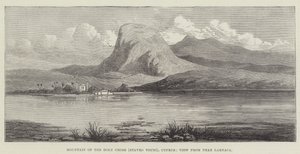 Montagne de la Sainte-Croix (Stavro Vouni), Chypre, vue près de Larnaca (gravure)