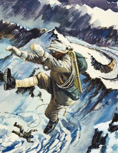 Alpinistes tombant à leur mort