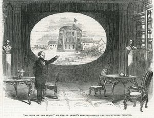M. Bunn sur la Scène, au Théâtre St James - Scène du Théâtre Blackfriars - English School