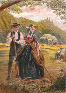 M. Burchell et Sophia dans le champ de foin - English School