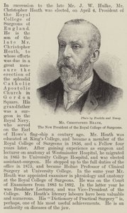 M. Christopher Heath, le nouveau président du Royal College of Surgeons (gravure) - English School