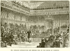 M. Disraeli présentant son projet de loi de réforme à la Chambre des communes