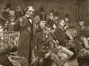 M. Disraeli raconte à la Chambre des communes son histoire de "champagne sec". - English School