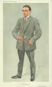 M. Ernest Shackleton, Le Pôle Sud, 6 octobre 1909, caricature de Vanity Fair - English School