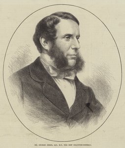 M. George Jessel, QC, MP, le nouveau solliciteur général (gravure) - English School