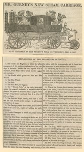 La nouvelle voiture à vapeur de M. Gurney - English School