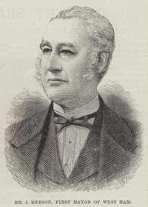 M. J. Meeson, premier maire de West Ham (gravure) - English School