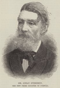 M. Johan Sverdrup, le nouveau Premier ministre de Norvège (gravure) - English School