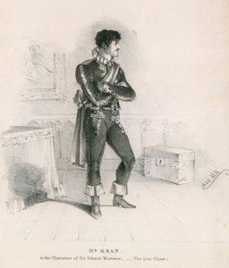 M. Kean dans le rôle de Sir Edward Mortimer dans The Iron Chest - English School