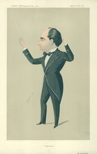 M. Landon Ronald, Musique de Guildhall, 13 décembre 1913, caricature de Vanity Fair - English School