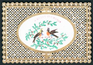 Monsieur et Madame Rouge-gorge, carte de Noël - English School