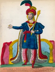M. Palmer en Ahasuerus dans le Triomphe de la Reine Juive - English School