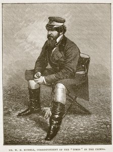 M. W. H. Russell, correspondant du Times en Crimée, illustration de Cassells Illustrated History of England - English School