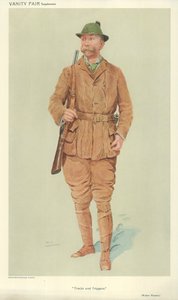 M. Walter Winans, Pistes et déclencheurs, 9 juin 1909, caricature de Vanity Fair - English School