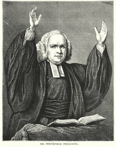 M. Whitefield prêchant (gravure) - English School