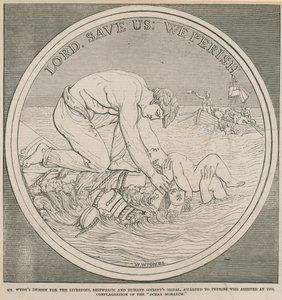 Conception de M. Wyon pour la médaille de la Société de Sauvetage et d