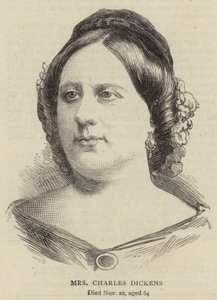 Mme Charles Dickens (gravure) - English School