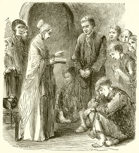 Mme Fry visitant des prisonniers - English School