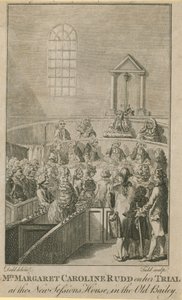 Mme Margaret Caroline Rudd lors de son procès à la nouvelle Sessions House à Old Bailey