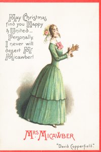 Mme Micawber, carte de Noël - English School