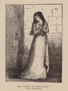 Mrs Siddons en tant que "Jane Shore" (gravure) - English School