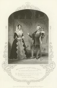 Mme Ternan et M. Lewis Ball comme la Comtesse Rousillon et son clown, Tout est bien qui finit bien, Acte I, scène iii