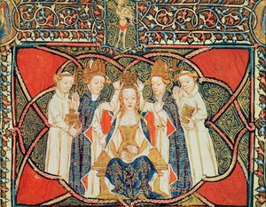 Ms 197 f.19v Couronnement d