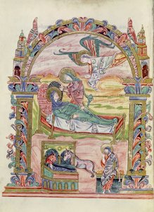 Ms 274 (Y-6) fol.32v Nativité, du Missel de Robert de Jumièges, vers 1016 - English School