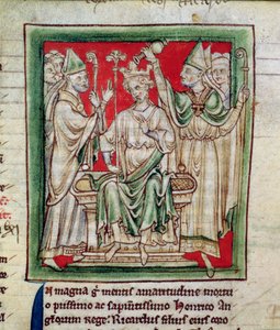 Ms 6712 (A.6.89) fol.141r Richard Ier (1157-99) miniature de Flores Historiarum, par Matthew Paris, 1250-52 - English School