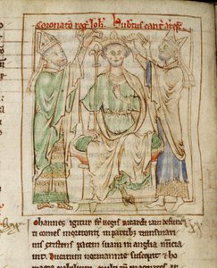 Ms 6712 (A.6.89) fol.144v Roi Jean (1167-1216), miniature de 