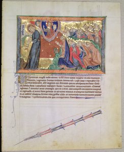 Ms L.A. 139-Lisboa fol.28 Le 7e ange soufflant dans sa trompette et les 24 anciens adorant Dieu, de l