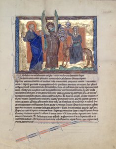 Ms L.A. 139-Lisboa fol.59 Un ange conduisant Saint Jean l