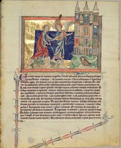 Ms L.A. 139-Lisboa fol.74 Un ange montrant la Nouvelle Jérusalem à Saint Jean l