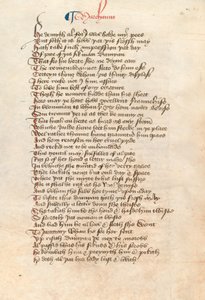 Ms. New Coll 314, f90v, Les Contes de Canterbury par Geoffrey Chaucer