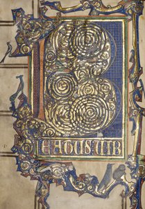 Ms. New Coll 358, frontispice, Psautier, St. Alban - English School
