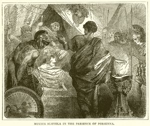 Mucius Scaevola en présence de Porsenna - English School