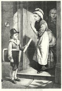 Mulready, Quand un Jeune Homme repoussé par la Gouvernante de Bank - English School