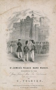 Partition musicale pour la marche de la fanfare du palais St James - English School