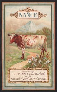 Nance, publicité pour la Aylesbury Dairy Company - English School