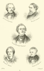 Nathaniel Hawthorne, Charles Dickens, William Makepeace Thackeray, Charlotte Brontë, Thomas De Quincey - English School
